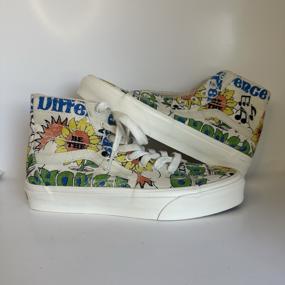 VANS Sk8-Hi Tapered Eco Theory Eco Positive Skate Shoes Sneakers Women 7.5 Men 6